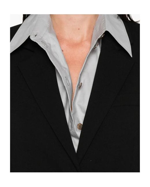 Pinko Black Notched-Lapel Single Breasted Blazer