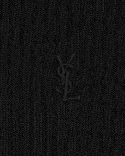 Saint Laurent Black Cassandre Sleeveless Tank Top