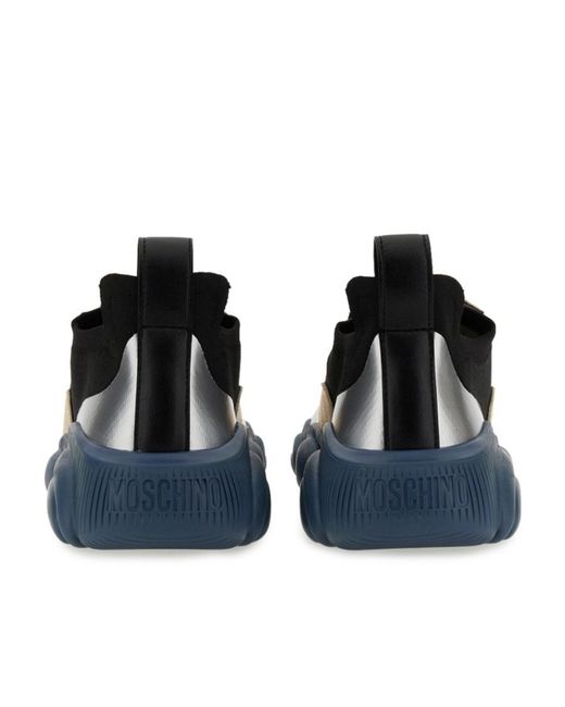 Moschino Blue Logo Low-Cut Casual Shoes