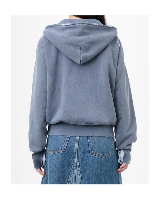 Our Legacy Blue Relic Distressed Hoodie