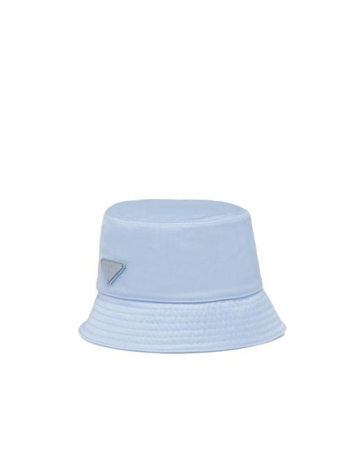 Prada Blue Recycled Nylon Bucket Hat