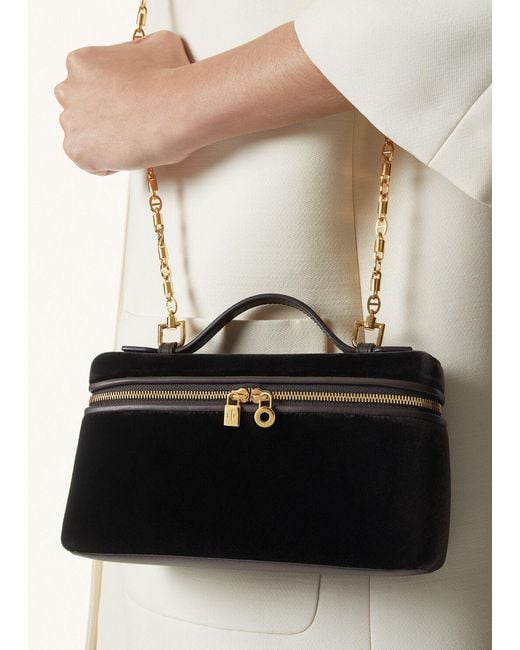 Loro Piana Black Extra Pocket L19 Shoulder Bag