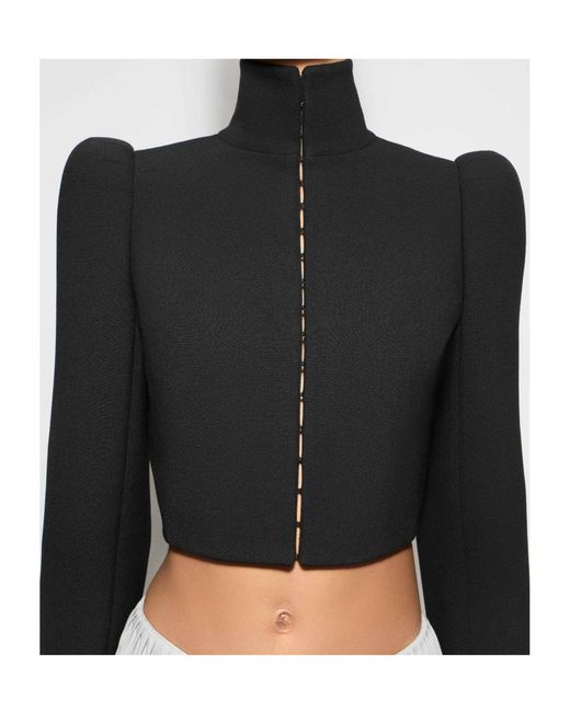 Alaïa Black Wool High Neck Jacket