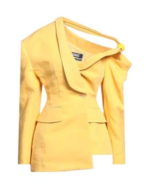 Jacquemus Yellow Single-Breasted Blazer