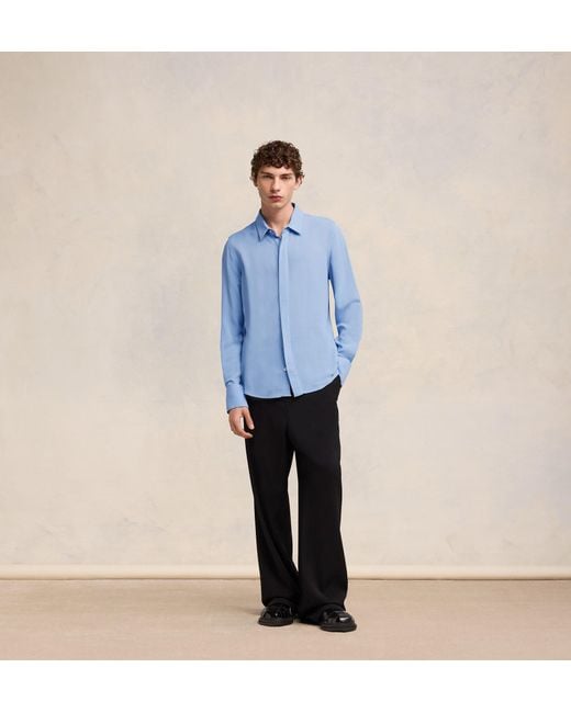 AMI Blue Ami Long Sleeved Button-Up Shirt for men