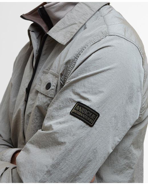 Barbour Gray Long-Sleeved Casual Jacket for men