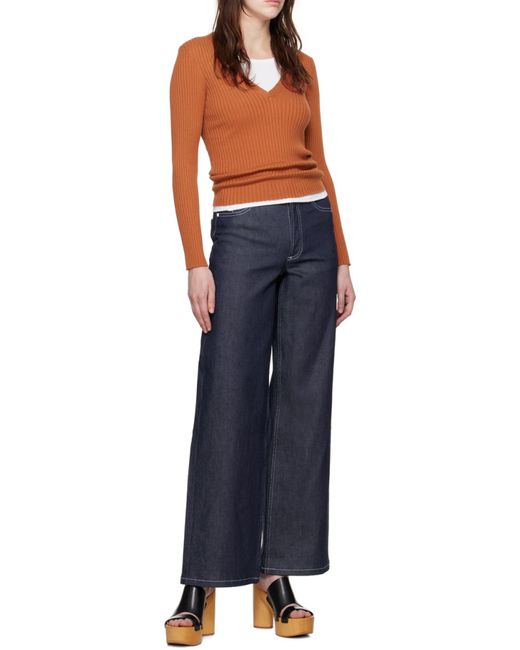 A.P.C. Blue Wide Leg Jeans
