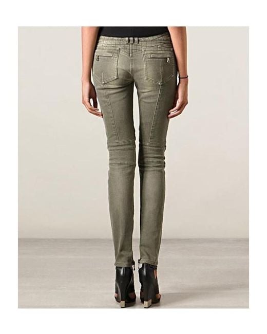 Balmain Gray Belt Loop Jeans