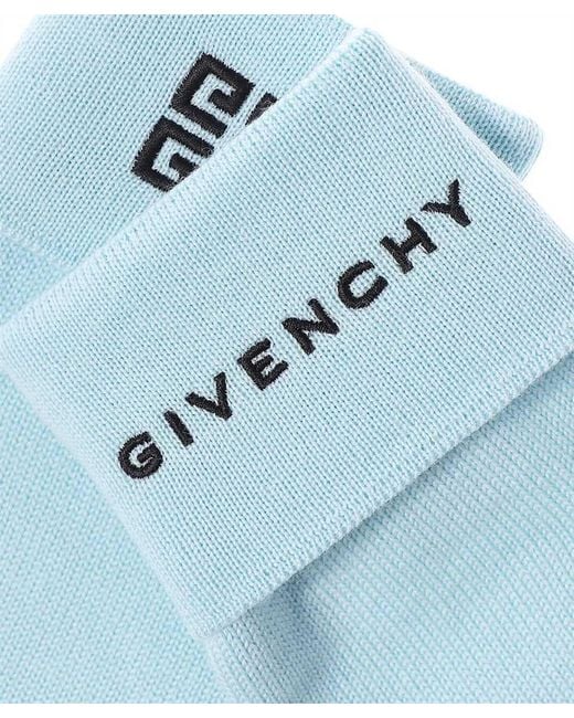 Givenchy Blue Logo Gloves for men