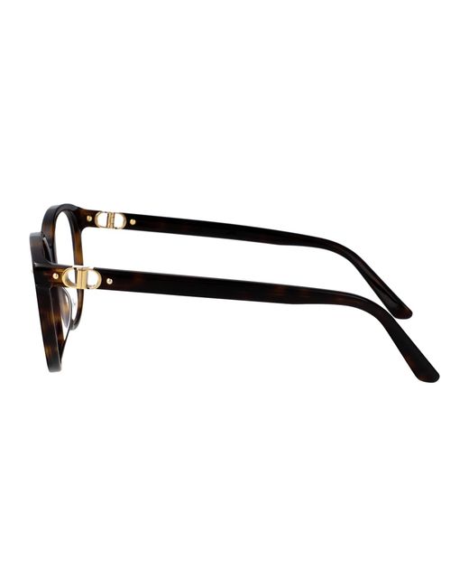 Dior White Eyewear Round Frame Glasses