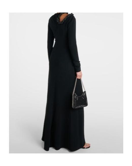 Stella McCartney Black Crystal-Embellished Cutout Gown