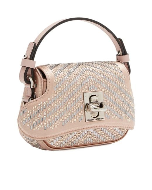 Ermanno Scervino Pink Embellished Mini Shoulder Bag