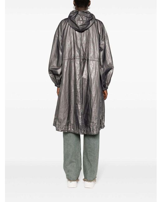 Parajumpers Gray Hooded Raincoat for men