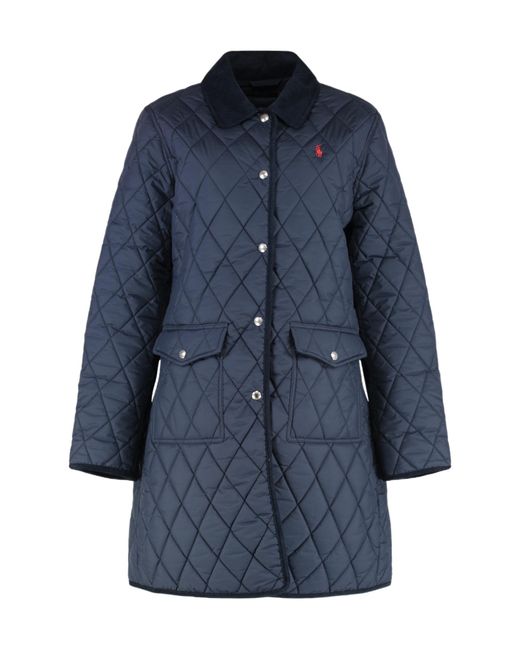 Polo Ralph Lauren Blue Quilted Padded Coat