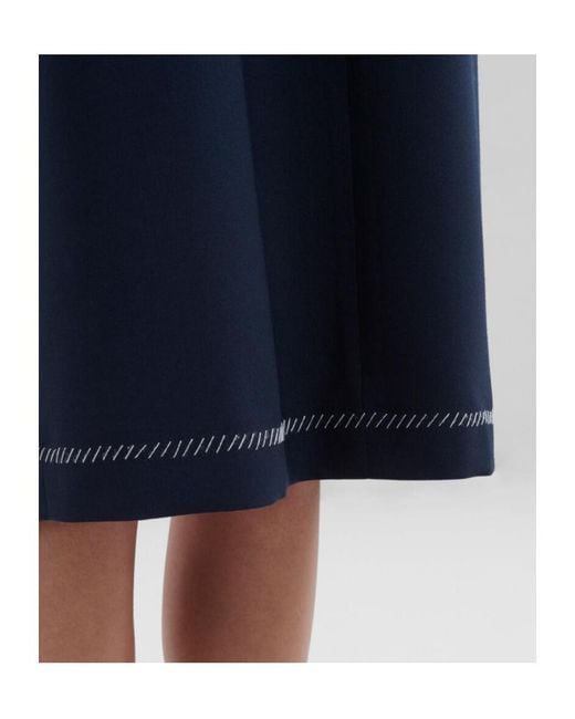 Marni Blue V-Neck Sleeveless Midi Dress