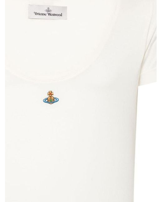Vivienne Westwood White Lollo Orb Logo T-Shirt