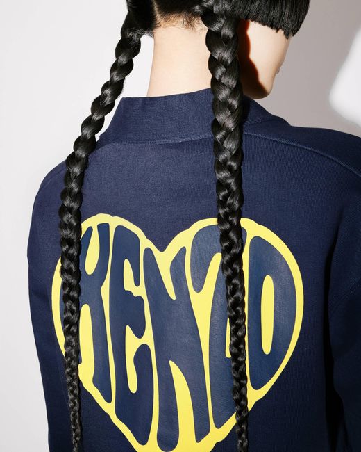 KENZO Blue Heart' Cardigan Sweatshirt