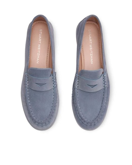 Stuart Weitzman Blue Spencer Loafer