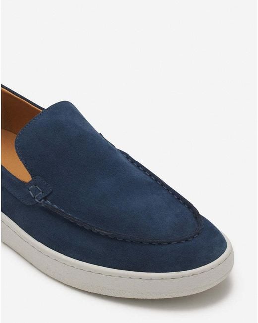 Lanvin Blue Suede Loafers for men