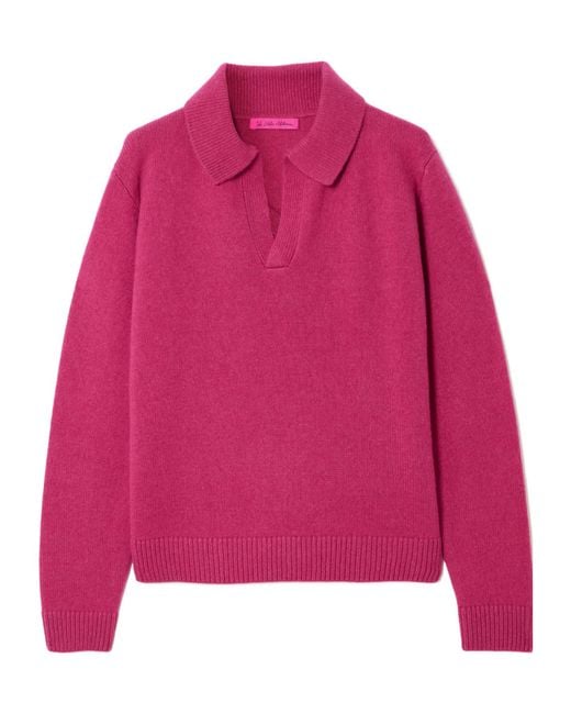 The Elder Statesman Pink Soft Cashmere Sweater