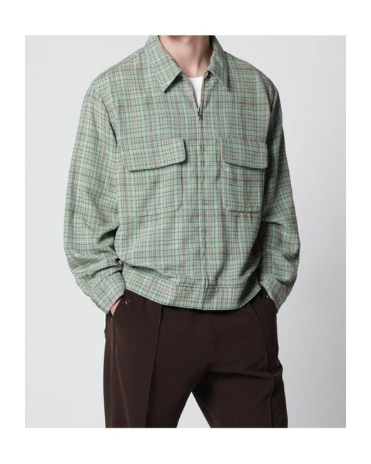Needles Gray Dobby Grid Sporty Jacket for men