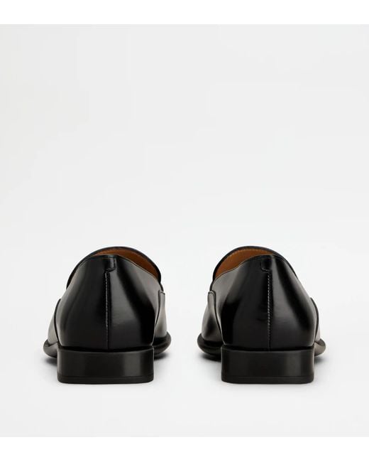 Tod's Black Round-Toe Loafers