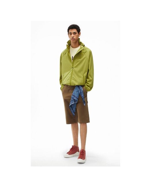 KENZO Green Logo-Patch Hooded Jacket for men