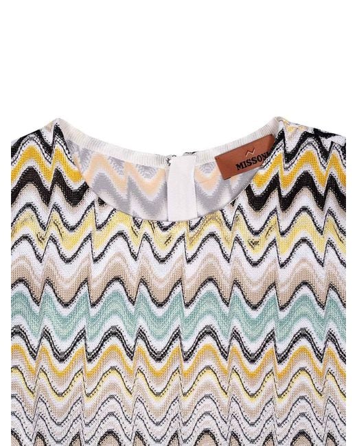 Missoni White Short-Sleeved Dress
