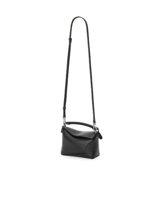 Loewe Black Mini Puzzle Top Handle Bag