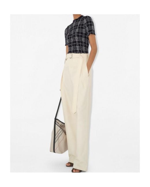 Burberry Black Checked Knitted Top