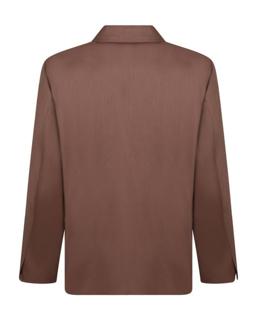 Costumein Brown Twill Overshirt Jacket for men