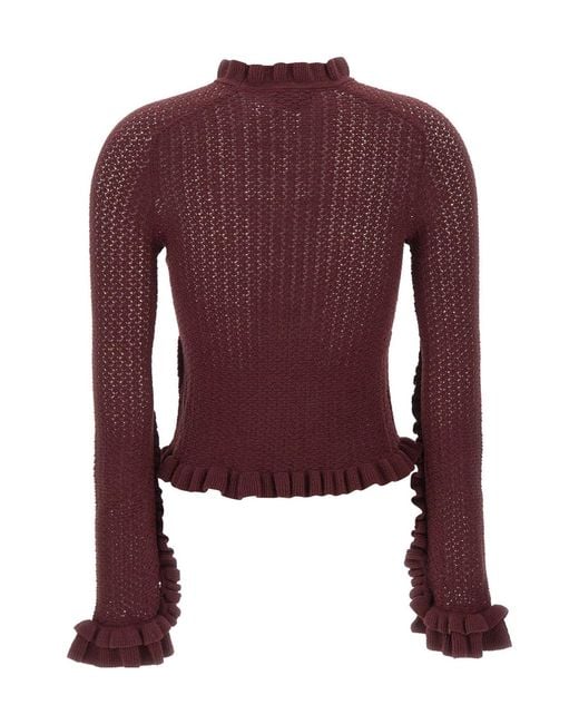 Marella Purple Long-Sleeve Knit Top