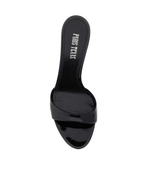 Paris Texas Black Lidia Stiletto Heel Mules