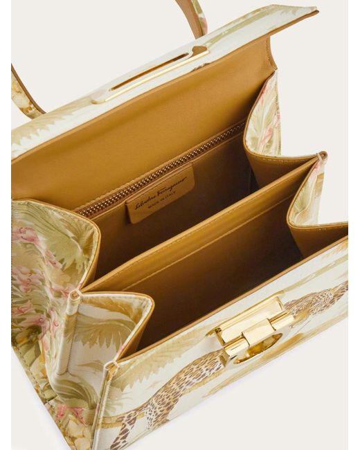 Ferragamo Natural Iconic Top Handle (S)