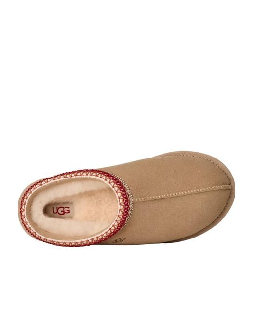 Ugg Brown Tasman Ii Logo Debossed Slippers