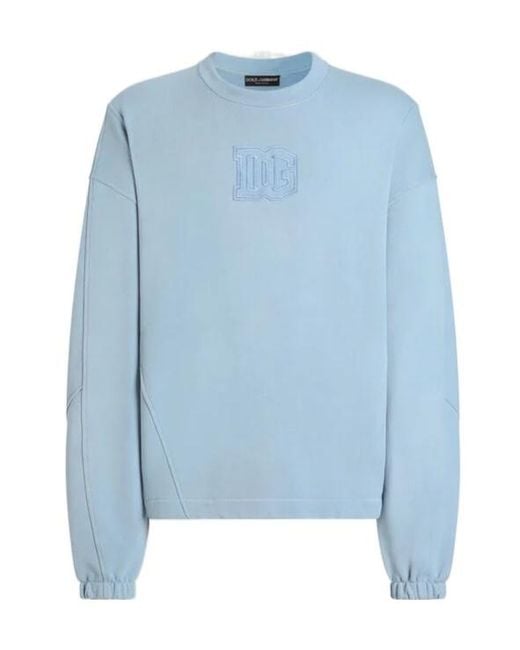 Dolce & Gabbana Blue Logo Sweatshirt for men