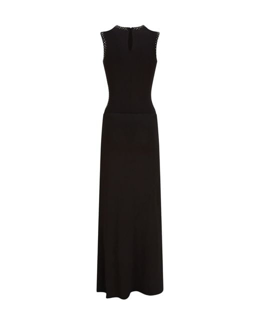 The Attico Black The Embellished Midi Dress
