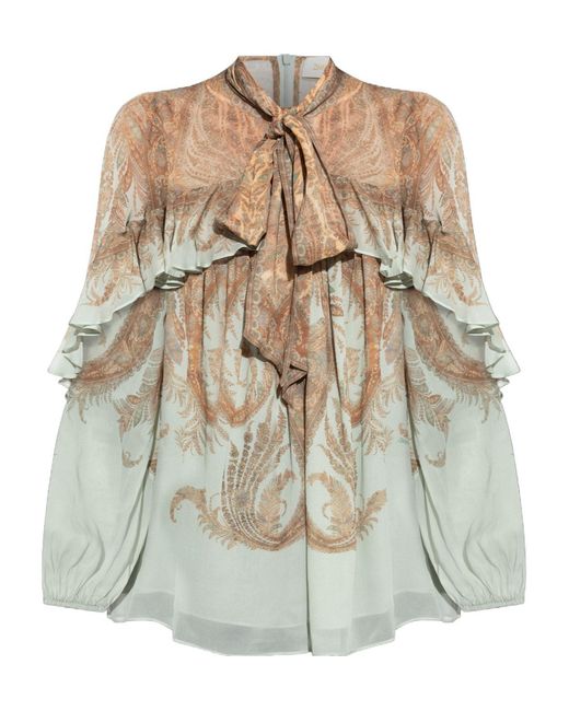 Zimmermann Natural Memento Flutter Blouse