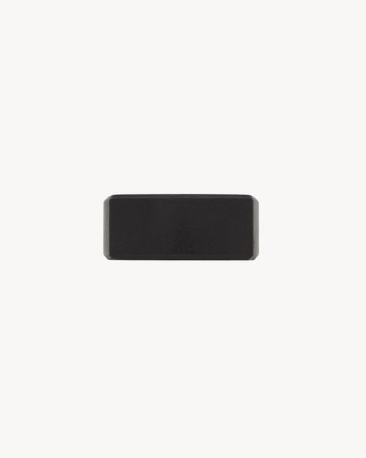 Saint Laurent Black Geometric Open Bracelet