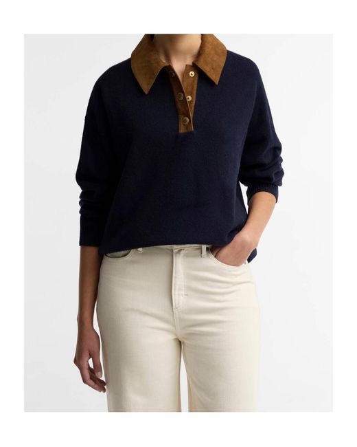 Barbour Blue Long-Sleeve Knit Top