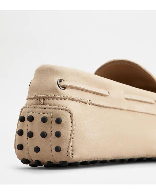 Tod's Natural Round Toe Slip-On Loafers for men