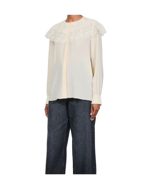 Chloé White Long-Sleeved Top