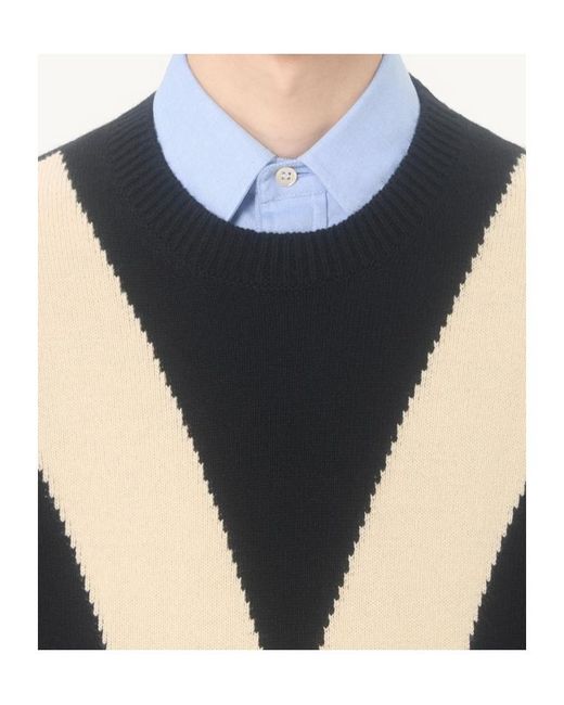 Valentino Black V Detailed Crewneck Jumper for men