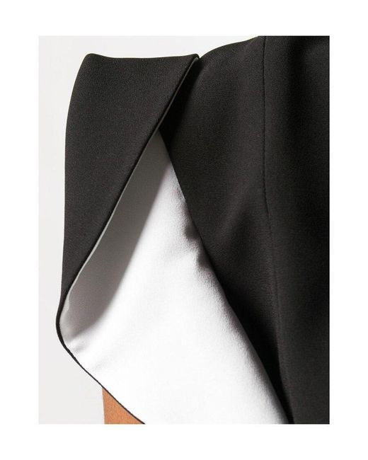 Givenchy Black Ruffle Sleeve Straight Fit Dress