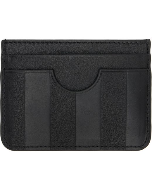 AMI Black Leather Midi Card Holder for men
