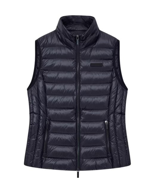 ARMANI EXCHANGE Women's Blue Sleeveless Down Vest