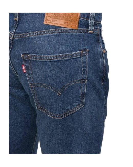 Levi's Blue 502 Taper Fit Denim Jeans for men