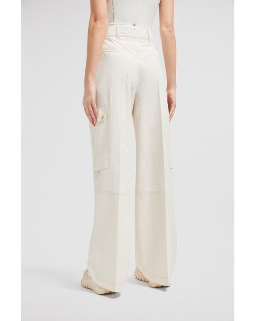 Moncler White Grenoble Logo Patch Cargo Pants