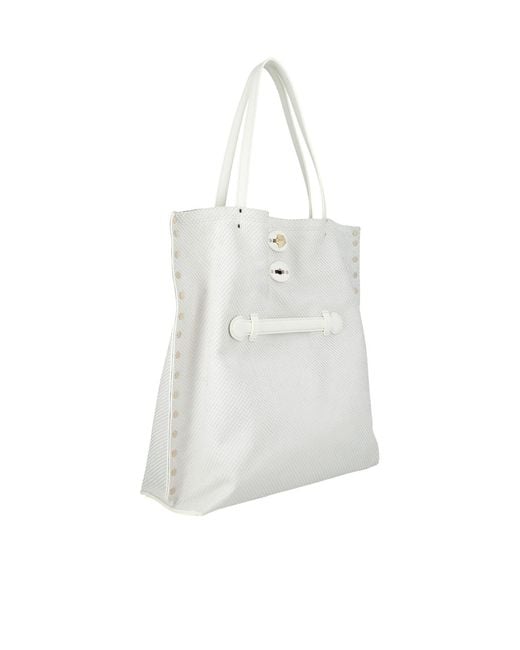 Zanellato White Logo Handbag