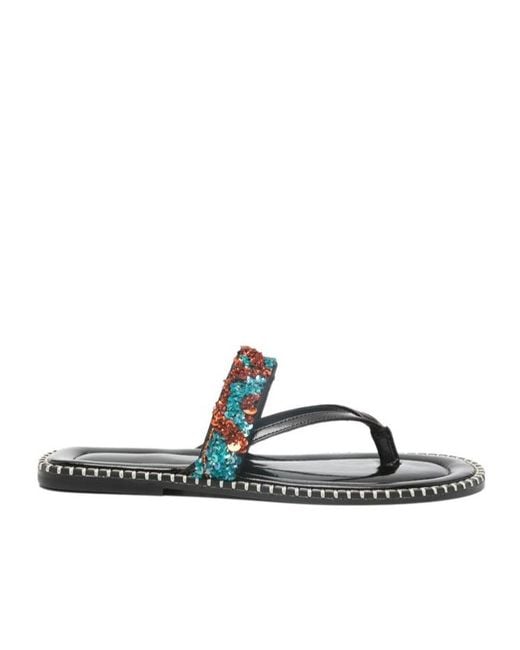 Dries Van Noten Multicolor Round-Toed Slippers